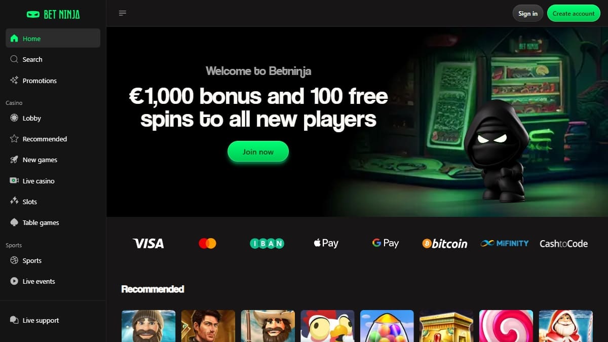 review over het no cruks casino van betninja nederland